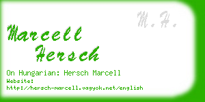 marcell hersch business card